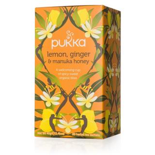 Lemon, Ginger & Manuka Honey Pukka Tea - 20's