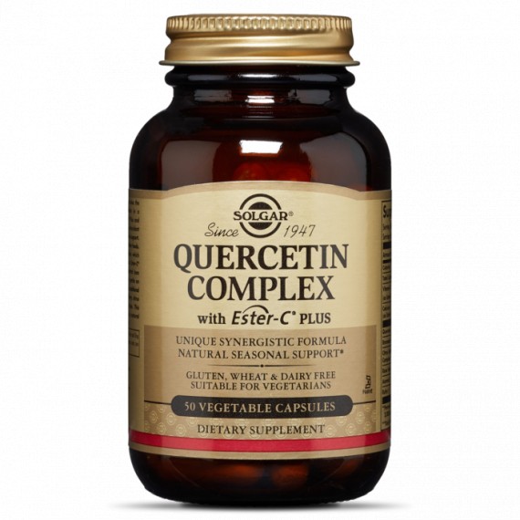 Quercetin Complex with Ester-C Plus Vegetable Capsules-Pack of 50