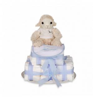 Biscuit Nappy Cake (Blue)(0-6months)