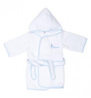Baby Bathrobe/Gown (3-6 months)(White/Blue)