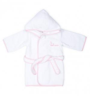 Baby Bathrobe/Gown (3-6 months)(White/Pink)