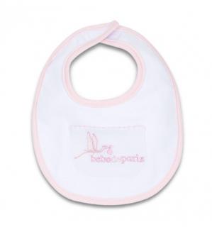 Baby Pocket Bib (White/Pink)