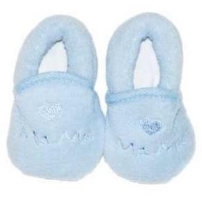 Baby Slippers/Booties (Size 1)(Blue)