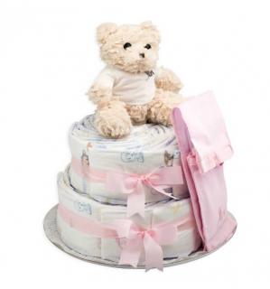 Chic Nappy Cake(Pink)(size 2: 3-6kg)