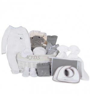 BebedeParis Complete Post-Hospital Baby Gift Basket (Grey)(0-6 months)