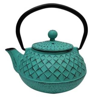 The Tea Merchant 500ml Turquoise Cast Iron Teapot