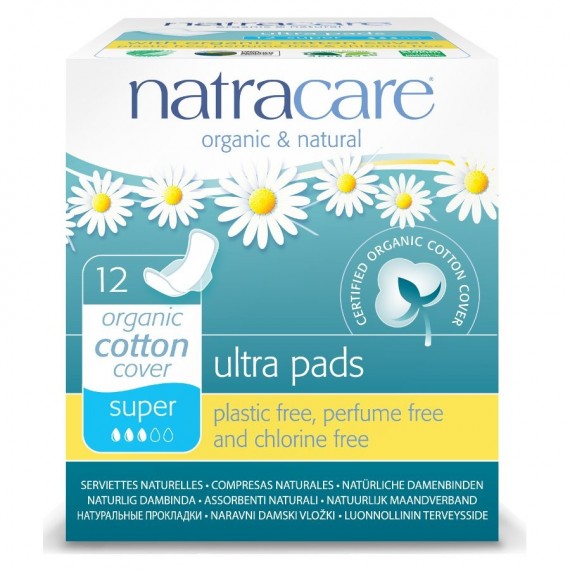 Natracare Organic Cotton Ultra Pads - Super Plus (12)