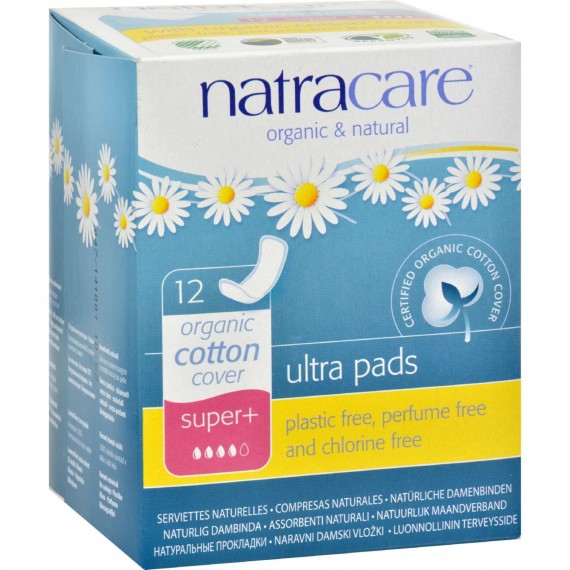Natracare Organic Cotton Ultra Pads - Super Plus (12)