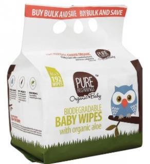 Baby Biodegradable Wipes With Organic Aloe