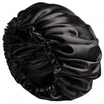 Black Satin Bonnet -Small 52cm