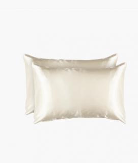 Satin Pillow Case (Double Pack) - Cream