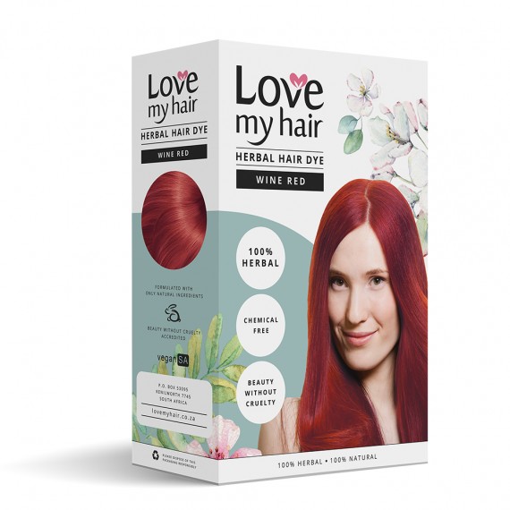 Wine Red â€“ 100% Herbal hair dye - 100g