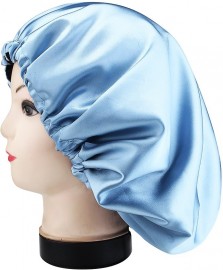 Sky Blue Satin Bonnet - Small