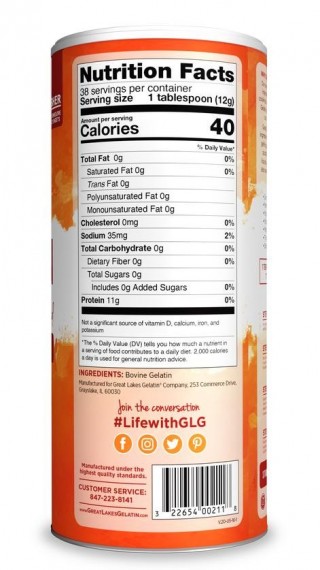 Beef Gelatin Collagen Unflavoured - 454g