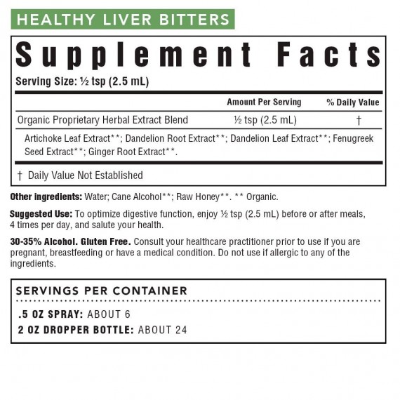 Healthy Liver Bitters - 15ml (Sold in a Tray of 6)