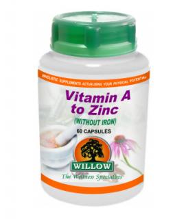 Vitamin A - Zinc (no iron) - 60 Capsules
